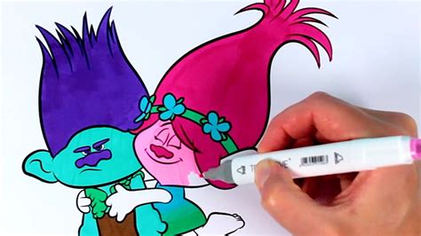 Poppy coloring pages are also known as remembrance day which can be found as part of the coloring pages applicable for children. Coloring Branch and Poppy from Trolls with markers - YouTube