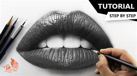 How To Draw Realistic Lips With Pencil