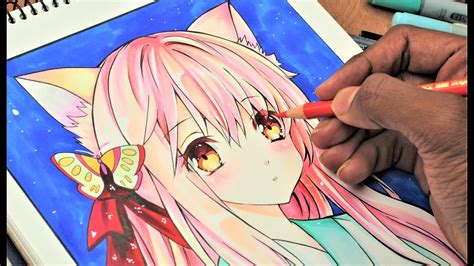 Drawing A Neko Anime Girlアニメを描く Mới Nhất 2023 Vẽvn