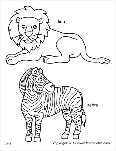 Folding Zoo Animal Templates Free Printable Templates And Coloring