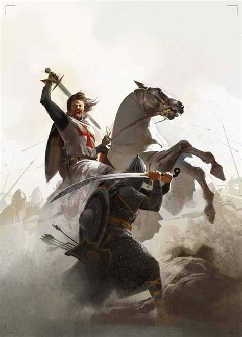 Templar On A Horse In Battle Cavaleiros Templarios Cavaleiros