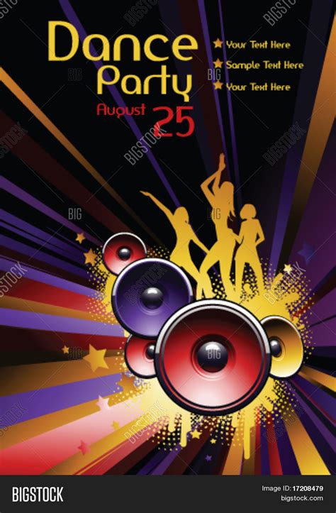 Vector Dance Party Flyer With Copy Space Stock Vector And Stock Photos