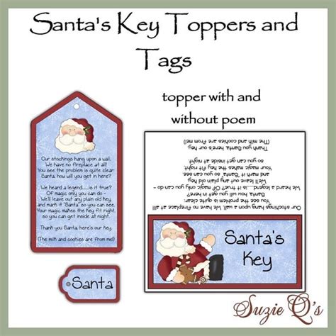 Santa Key Poem Free Printable