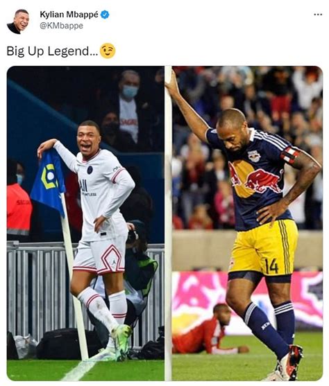 Kylian Mbappe Psg Star Emulates Thierry Henry With Iconic Celebration After Late Rennes Winner
