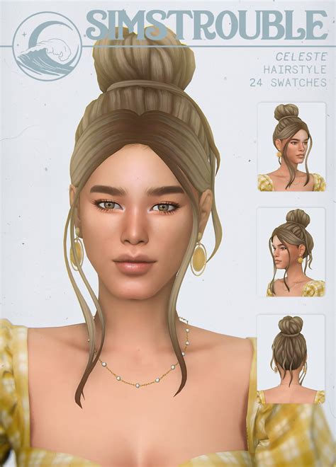 Celeste Hair Simstrouble Sims 4 Hairs
