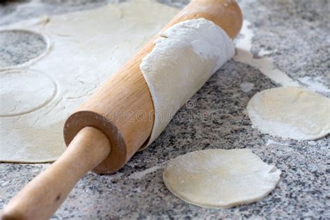 Rolling Dough Stock Photo Image Of Preparation Counter 28181750