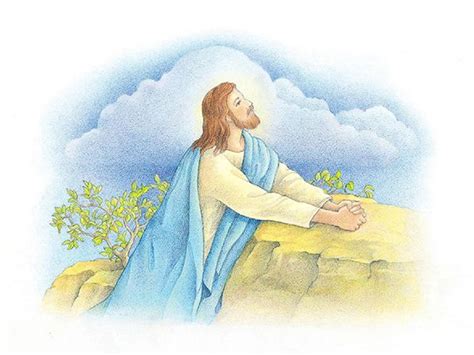 A Watercolor Illustration Of The Savior In The Garden Of Gethsemane
