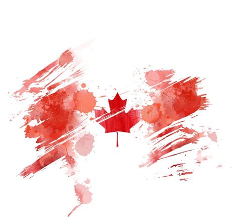 Grunge Canada Flag Background Stock Vector Illustration Of July Card