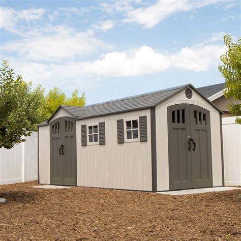 Installed Lifetime Ft X Ft X M Dual Entry Outdoor Storage Shed Costco Uk