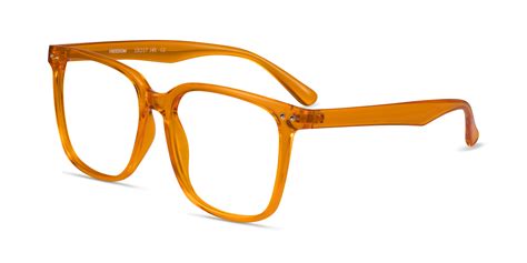 Freedom Square Clear Orange Full Rim Eyeglasses Eyebuydirect
