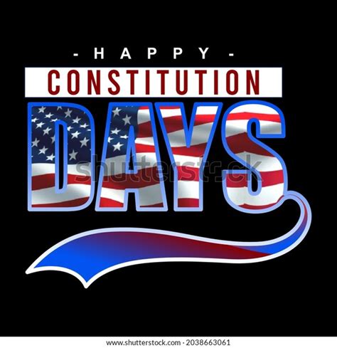 Happy Constitution Day Typography Design Print Stock Vector Royalty