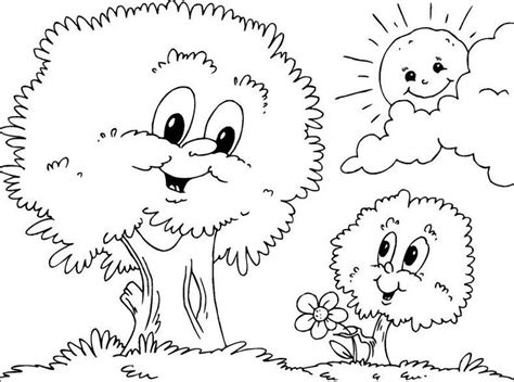Dibujos de naturaleza. Dibujos infantiles para colorear de ...