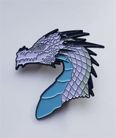 Dragon Pins Dragon Bust Enamel Pin Badge Red Blue Black Etsy