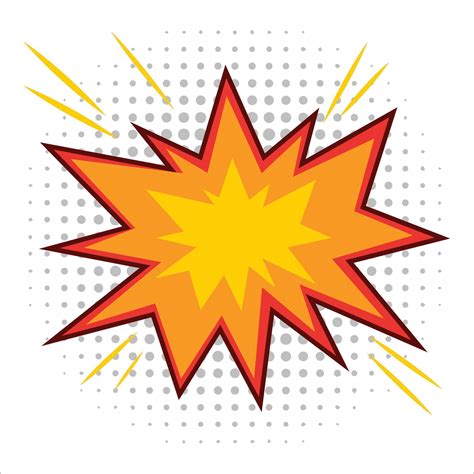 Explosion Clip Art With Comic Or Cartoon Concept 11990882 Vector Art At