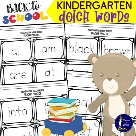 Kindergarten Dolch Words Tracing Practice Made By Teachers