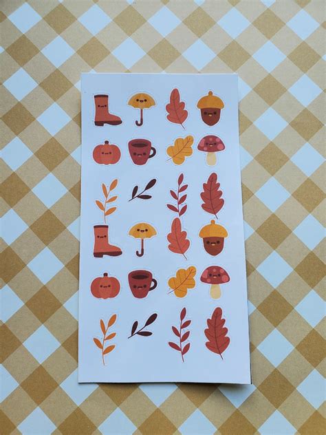 Fall And Autumn Stickers For Planners Scrapbooking And Etsy