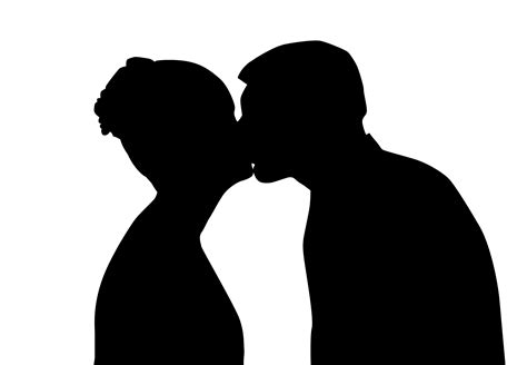 two people kissing silhouette at getdrawings free download