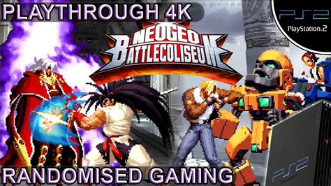 Neogeo Battle Coliseum Playstation 2 Intro And Playthrough True Final Boss Goodman Snk [4k60