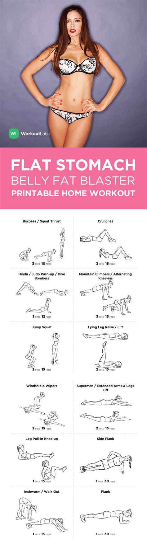 Flat Stomach Belly Fat Blaster At Home Workout For Men Women