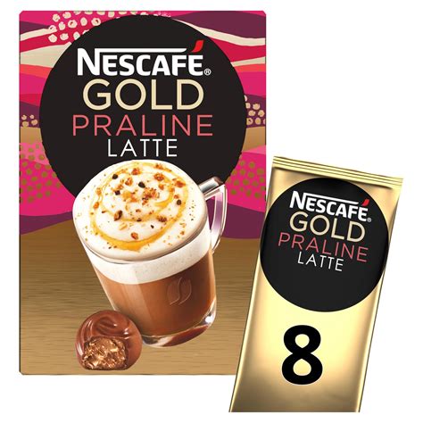 NescafÉ Gold Praline Latte 8 Sachets X 18g Instant And Ground Coffee