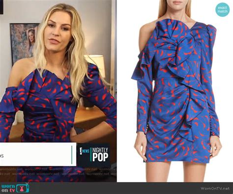 Wornontv Morgans Blue Ruffle Off Shoulder Mini Dress On E News