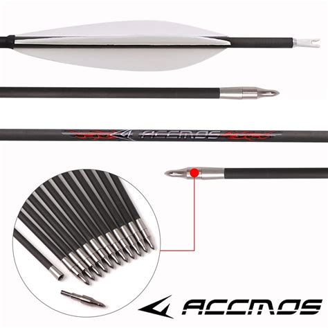 12x Archery Carbon Arrow Shafts Spine350 400 500 600 700 800 900 Id166