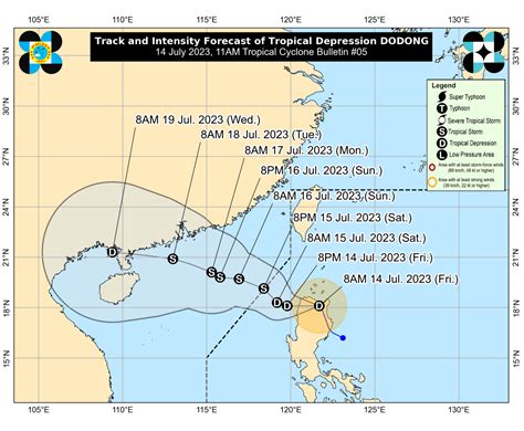 Dodong Advances Over Northern Luzon Heavy Rainfall Flooding Expected