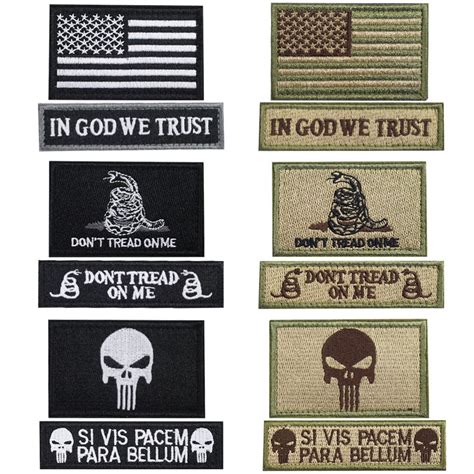 Bundle 12 Pieces Usa Flag Patch Tactical American Flag Military Morale