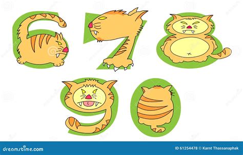 Cats Numbers Cartoon Vector 57221271