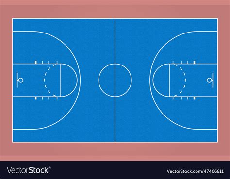 Basketball Court Graphic Design Perfect For Vector Image