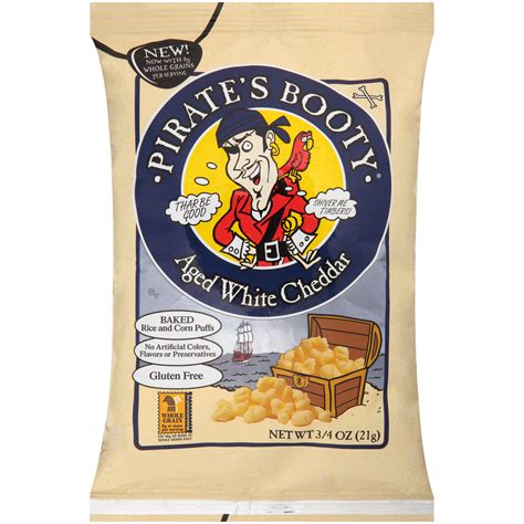 Pirates Booty Aged White Cheddar Cheese Puffs 75 Oz 24 Count