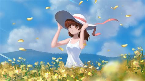Download 1920x1080 Wallpaper Cute Anime Girl Outdoor