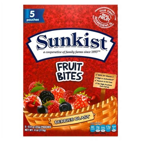 Sunkist® Fruit Bites Berry Blast 5 Ct 08 Oz Marianos