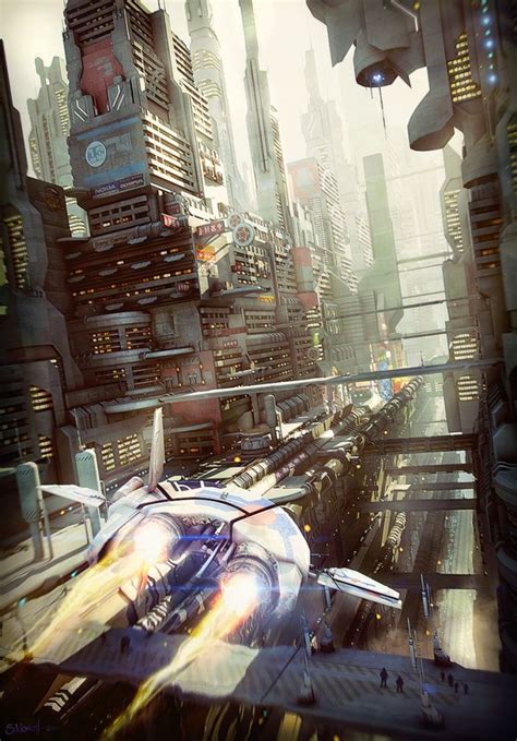 Sci Fi City Canyon By Stonemason 3d Studio Max Science Fiction Scifi