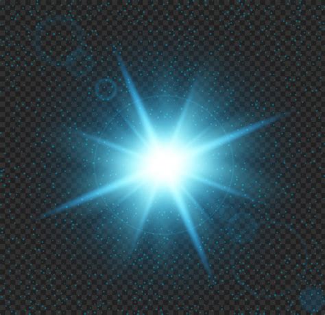 Transparent Hd Blue Glowing Light Star Citypng