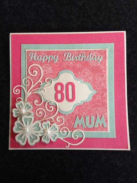 Mum 80th Birthday Card Birthday Cards 80th Birthday Cards Cards