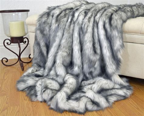 Faux Fur Throw Stunning Grey And White Faux Fur Blanket Gray Wollf
