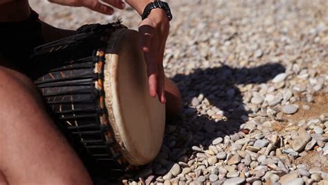 Djembe Traditional Drum Player Beat Stock Footage Video 100 Royalty