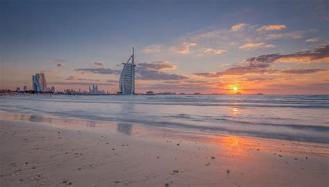 Burj Al Arab Sunset Dubai Beach Dubai City Dubai
