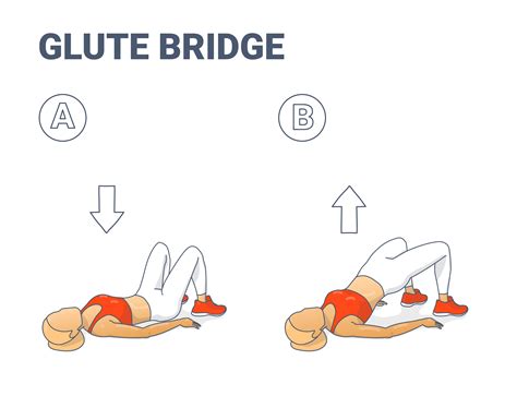 Glute Bridge Workout Exercise Bridge Workout Glute Bridge Glutes