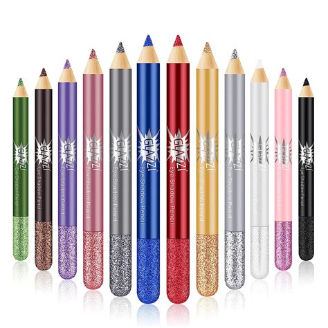 Buy Eyeliner Pencil Set Multicolor Waterproof 12 Colors Glitter