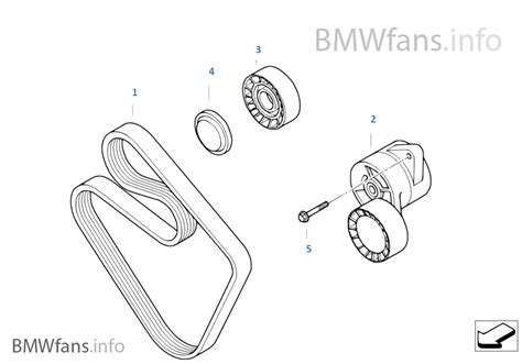 Belt Drive Water Pumpalternator Bmw 5 E60 530i M54 Europe