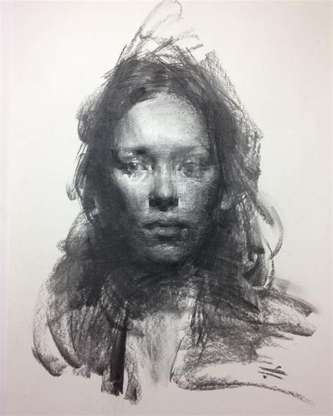 Charcoal Portrait Drawing By Zin Lim Art Portrait Drawing Figurative
