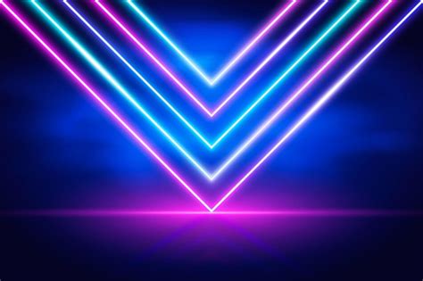 Free Vector Abstract Neon Lights Background Concept