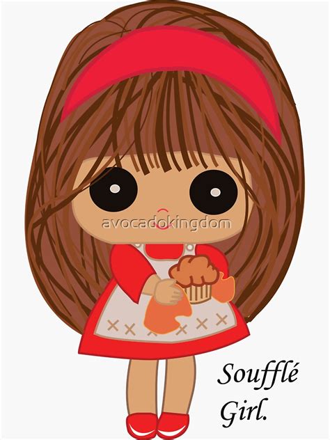 Soufflé Girl Sticker For Sale By Avocadokingdom Redbubble