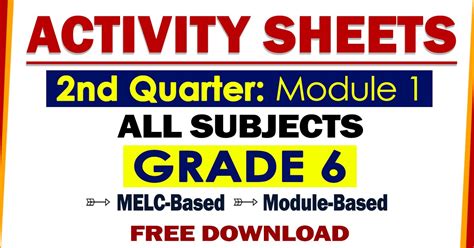 Grade K Nd Quarter Dlls Activity Sheets In English Deped Lp S