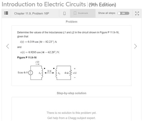 Solved Introduction To Electric Circuits 9th Edition