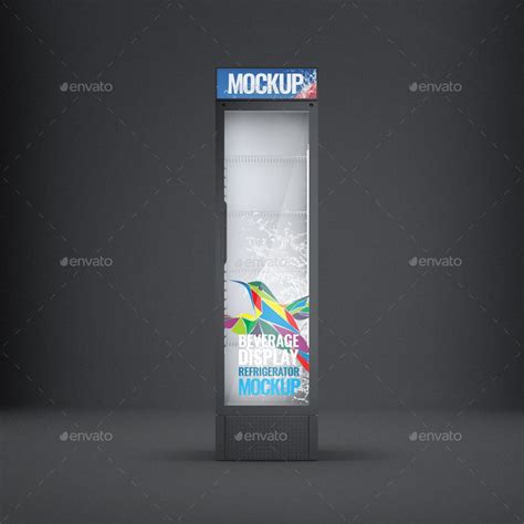 Download Beverage Display Refrigerator Mock-Up | Display refrigerator, Display, Beverages