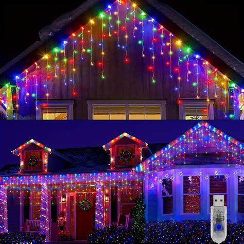 Colorful Christmas Lights On House