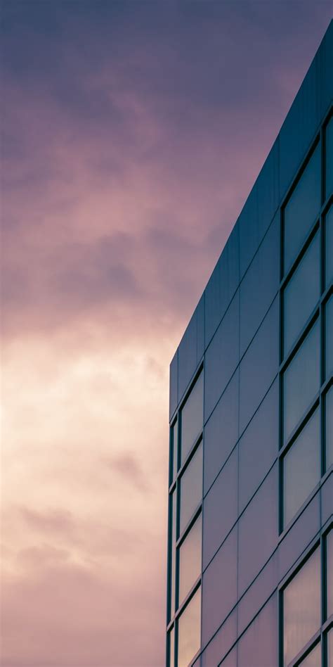 Building Facade Cloudy Sky Sunset 1080x2160 Wallpaper Cityscape